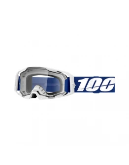 Ochelari Motocross 100% Armatic Blue Lentilă Clara - Alb/Albastru	