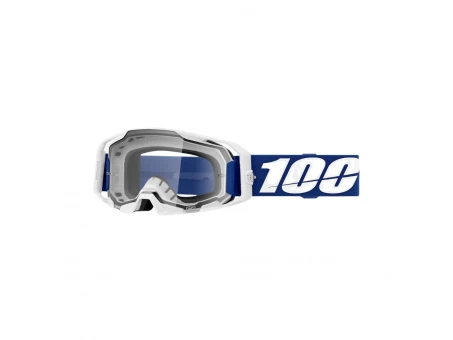 Ochelari Motocross 100% Armatic Blue Lentilă Clara - Alb/Albastru | 50059-00002