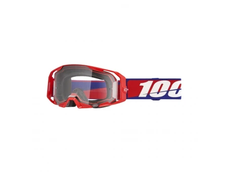 Ochelari Motocross 100% Armatic Best Lentilă Clara - Rosu/Albastru | 50059-00009