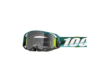 Ochelari Motocross 100% Armatic Polarity Lentilă Clara - Verde/Alb | 50059-00011