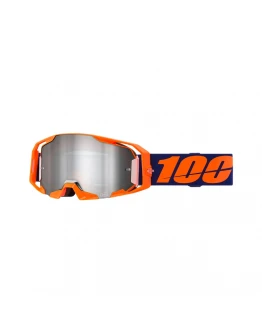 Ochelari Motocross 100% Armatic Orange Lentilă Silver Mirror - Portocaliu/Mov