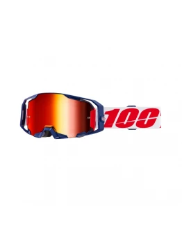 Ochelari Motocross 100% Armatic Mach Z Lentilă Red Mirror - Rosu/Albastru/Alb