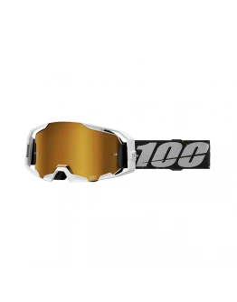 Ochelari Motocross 100% Armatic RapidRacer Lentilă Gold Mirror - Negru/Gri