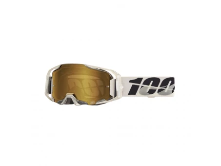 Ochelari Moto 100% Armega Pitch - Gri/Negru cu Lentila Oglinda Aurie | 50060-00010