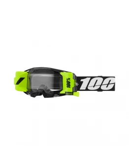 Ochelari Motocross 100% Armatic Forecast Roll-Off Lentilă Clară - Negru/Alb