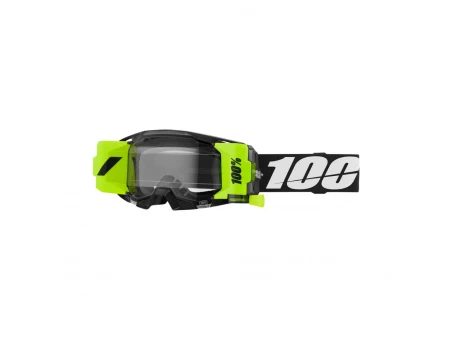 Ochelari Motocross 100% Armatic Forecast Roll-Off Lentilă Clară - Negru/Alb | 50061-00001