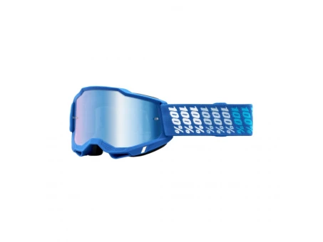 Ochelari 100% Accuri 2 Yarger - Albastru/Alb cu lentila oglinda albastra