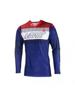 Tricou LEATT 5.5 ULTRAWELD - Albastru,Alb,Rosu