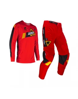 Set echipament motocross LEATT Ride Kit 3.5 Tricou + Pantaloni - Roșu/Negru