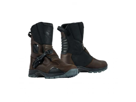 Ghete moto bărbați Touring/Adventure all season Ixon Klay WP MS - Negru/Maro | 5061110026018