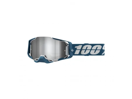 Ochelari 100% Armega Albar Flash Silver Lens - Albastru/Argintiu cu lentila argintie