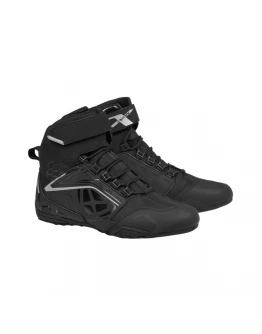 Ghete moto femei impermeabile Ixon Killer WP LS Roadster All Season - Negru/Argintiu