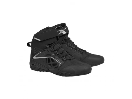 Ghete moto femei impermeabile Ixon Killer WP LS Roadster All Season - Negru/Argintiu | 5081020021012