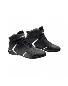Ghete moto Roadster barbati All Season Ixon model Gambler WP MS 100% waterproof - Negru,Alb