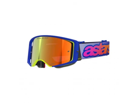 Ochelari cross-enduro ALPINESTARS SUPERTECH VISION VISTA GOGGLE - Albastru/Galben Fluo | 5100226/7285/TU
