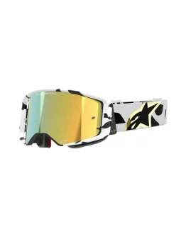 Ochelari cross-enduro ALPINESTARS SUPERTECH CORP MIRROR GOGGLE - Alb/Auriu
