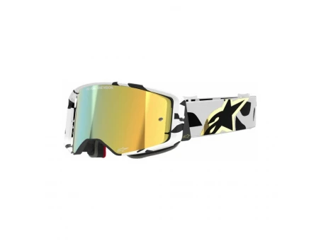 Ochelari cross-enduro ALPINESTARS SUPERTECH CORP MIRROR GOGGLE - Alb/Auriu | 5100325/2044/TU
