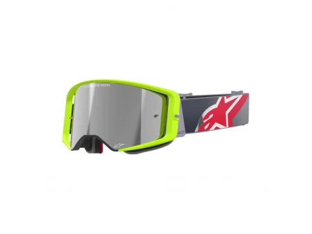 Ochelari cross-enduro ALPINESTARS SUPERTECH CORP MIRROR GOGGLE - Galben fluo/Rosu | 5100325/5033/TU