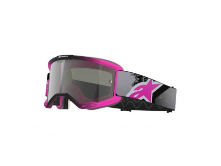 Ochelari cross-enduro Alpinestars Vision 5 Lahnd - Negru mat/Argintiu/Roz | 5100626/9284/TU