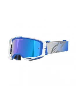 Ochelari cross-enduro ALPINESTARS VISION 8 CORP MIRROR GOGGLE - Alb/Albastru