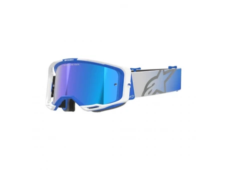 Ochelari cross-enduro ALPINESTARS VISION 8 CORP MIRROR GOGGLE - Alb/Albastru | 5101625/7274/TU