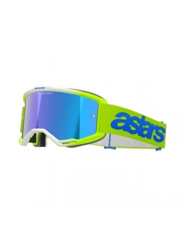 Ochelari motocross Alpinestars Vision 5 Blaze Mirror - Galben fluo/Albastru oglinda