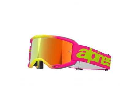 Ochelari cross-enduro Alpinestars Vision 5 Wordmark Mirror - Roz fluo | 5102425/3085/TU