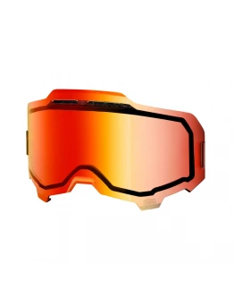 Lentilă oglindă 100% Dual Pane Vented pentru ochelari Armega/Armatic - Rosu