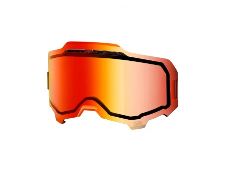 Lentilă oglindă 100% Dual Pane Vented pentru ochelari Armega/Armatic - Rosu | 59053-00003