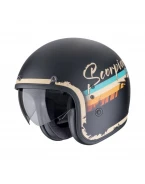 Cască Open Face Scorpion Belfast Evo Adonis -Negru mat/Bej | 78-497-363