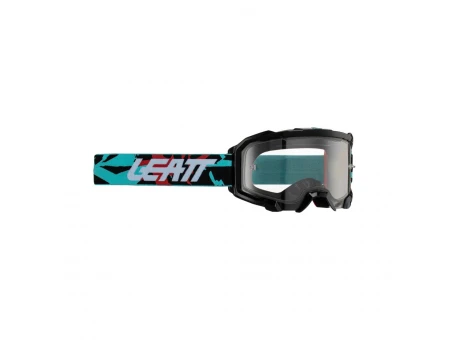 Ochelari cross-enduro LEATT Velocity 4.5 GOGGLE FUEL CLEAR 83% - Negru/Albastru/Rosu