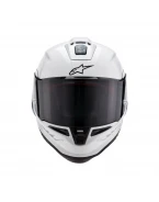 Cască integrală sport Alpinestars Supertech R10 Carbon Solid - Alb | 8200124/2170