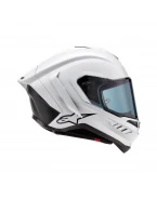 Cască integrală sport Alpinestars Supertech R10 Carbon Solid - Alb | 8200124/2170