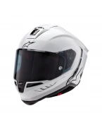Cască integrală sport Alpinestars Supertech R10 Carbon Solid - Alb | 8200124/2170