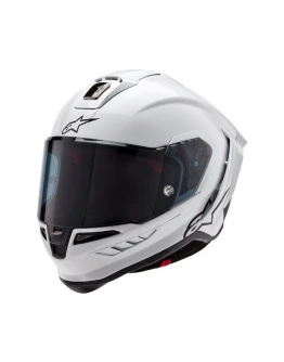 Cască integrală sport Alpinestars Supertech R10 Carbon Solid - Alb