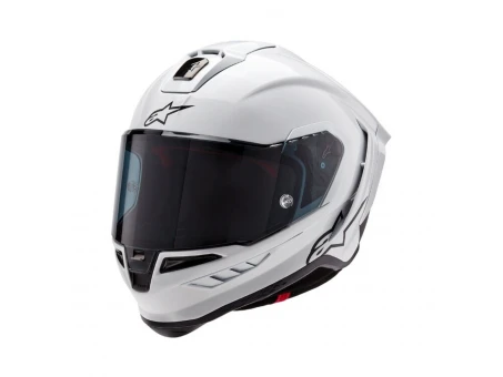 Cască integrală sport Alpinestars Supertech R10 Carbon Solid - Alb | 8200124/2170