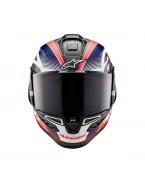 Cască integrală sport ALPINESTARS SUPERTECH R10 CARBON TEAM - Negru/Albastru/Rosu | 8200224/1383