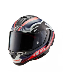 Cască integrală sport ALPINESTARS SUPERTECH R10 CARBON TEAM - Negru/Albastru/Rosu