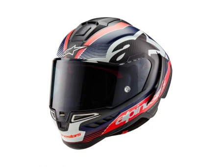Cască integrală sport ALPINESTARS SUPERTECH R10 CARBON TEAM - Negru/Albastru/Rosu | 8200224/1383