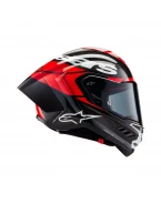 Cască integrală sport ALPINESTARS SUPERTECH R10 CARBON ELEMENT - Negru/Rosu/Alb | 8200324/1363