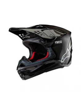 Cască motocross Alpinestars Supertech S-M10 Solid - Negru