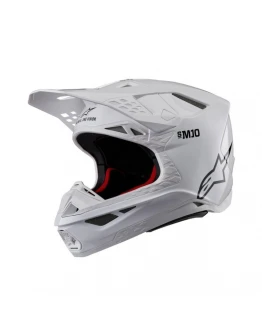 Cască motocross Alpinestars Supertech S-M10 Solid - Alb