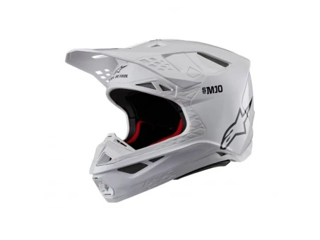 Cască motocross Alpinestars Supertech S-M10 Solid - Alb | 8300123/2180