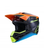 Cască cross-enduro ALPINESTARS S-M3 FRAY ECE 22.06 - Negru/Portocaliu/Galben fluo | 8300526/1455