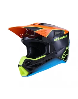 Cască cross-enduro ALPINESTARS S-M3 FRAY ECE 22.06 - Negru/Portocaliu/Galben fluo