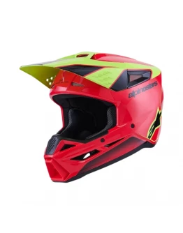 Cască cross-enduro ALPINESTARS S-M3 FRAY ECE 22.06 - Rosu/Galben fluo/Negru