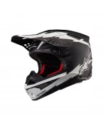 Casca motocross Alpinestars Supertech S-M10 Ampress - Negru/Alb mat | 8300623/1121