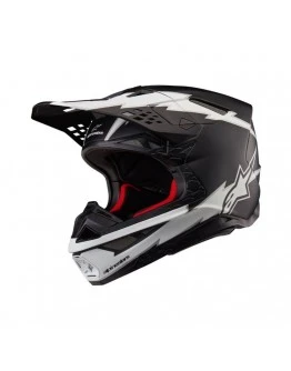 Casca motocross Alpinestars Supertech S-M10 Ampress - Negru/Alb mat	