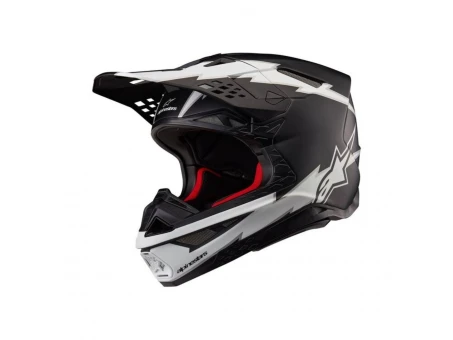 Casca motocross Alpinestars Supertech S-M10 Ampress - Negru/Alb mat | 8300623/1121