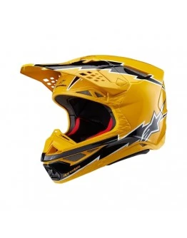 Casca motocross Alpinestars Supertech S-M10 Ampress - Negru/Galben